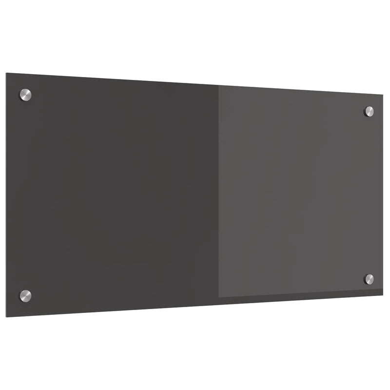 Afbeelding laden in galerijviewer, Vidaxl keuken spatscherm donkergrijs 80 x 40 cm gehard glas
