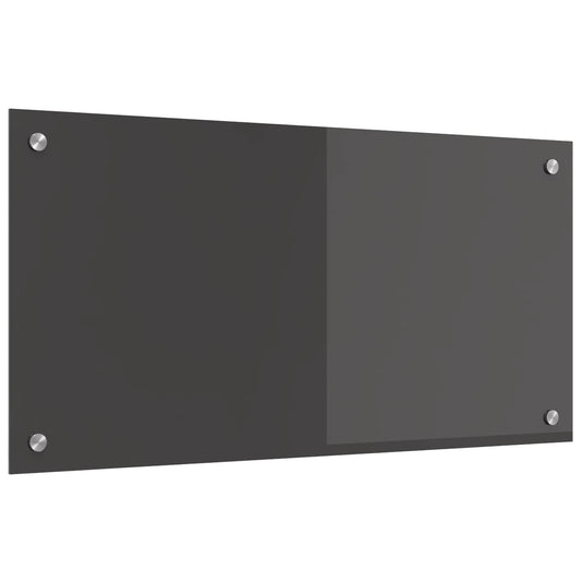Vidaxl keuken spatscherm donkergrijs 80 x 40 cm gehard glas