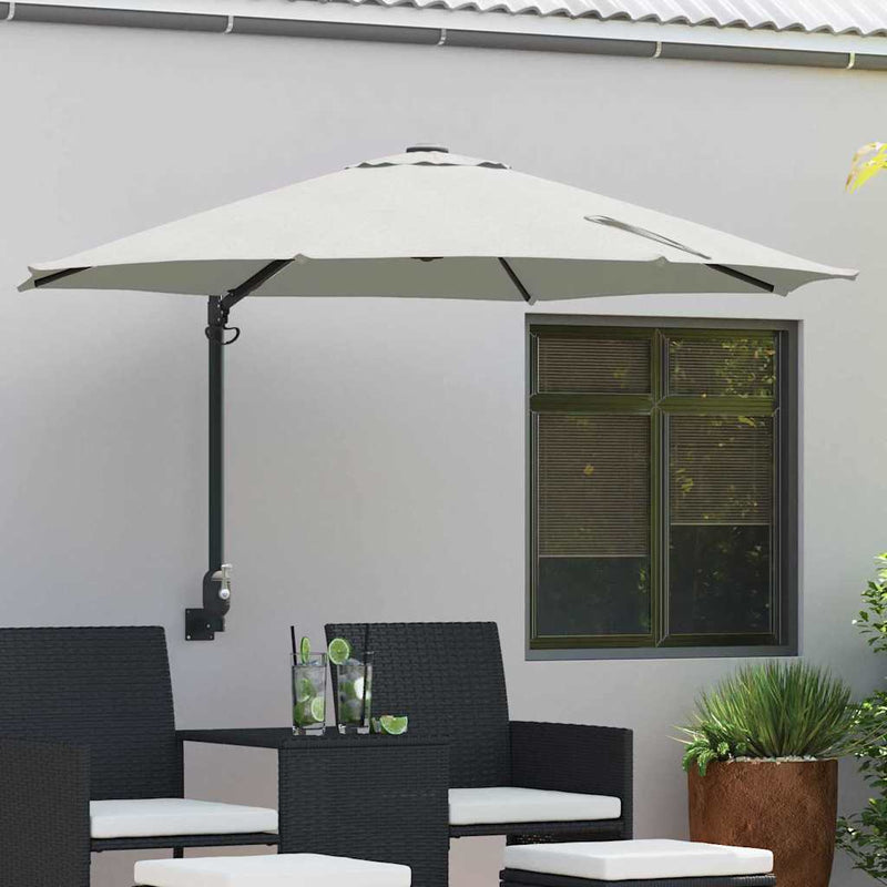 Afbeelding laden in galerijviewer, Vidaxl tuinparasol 248 x 248 x 148 cm polyester en staal zand
