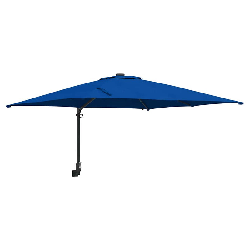 Afbeelding laden in galerijviewer, Vidaxl tuinparasol azurblauw 248,5 x 247,5 x 160 cm polyester en staal
