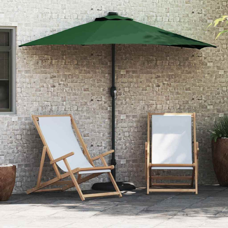 Afbeelding laden in galerijviewer, Vidaxl tuinparasol groen 294 x 150 x 223 cm polyester en staal
