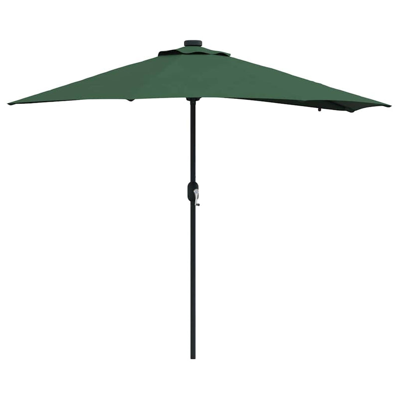 Afbeelding laden in galerijviewer, Vidaxl tuinparasol groen 294 x 150 x 223 cm polyester en staal
