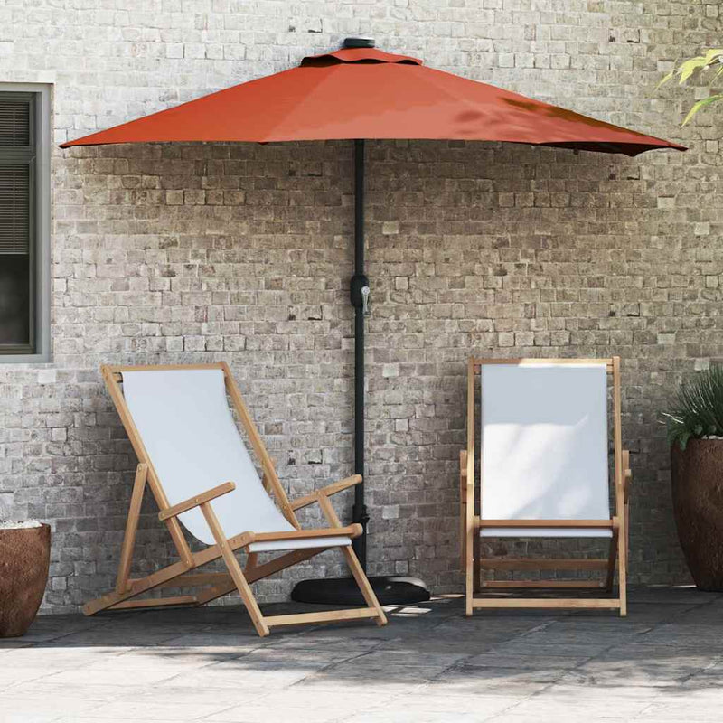 Afbeelding laden in galerijviewer, Vidaxl tuinparasol terracotta 294 x 150 x 223 cm polyester en staal
