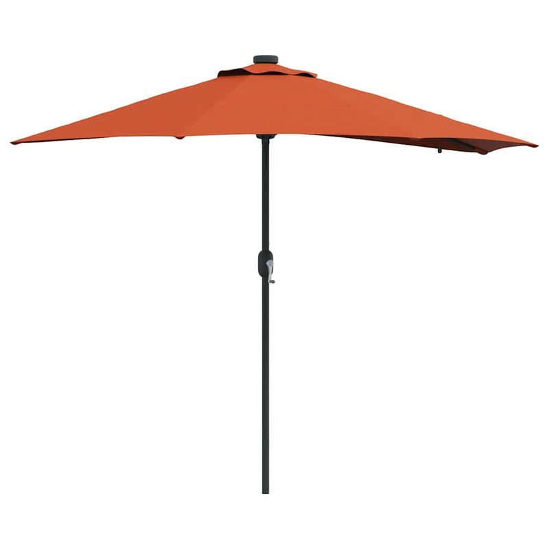 Afbeelding laden in galerijviewer, Vidaxl tuinparasol terracotta 294 x 150 x 223 cm polyester en staal
