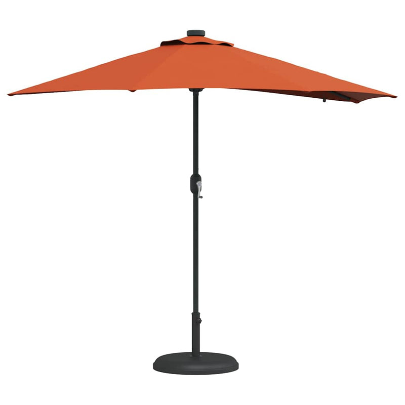 Afbeelding laden in galerijviewer, Vidaxl tuinparasol terracotta 294 x 150 x 223 cm polyester en staal
