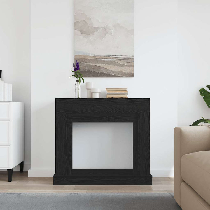 Afbeelding laden in galerijviewer, Vidaxl haardombouw 100x30x87,5 cm spaanplaat zwart eikenkleurig
