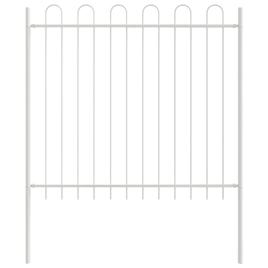 Vidaxl tuinhek 3 pcs wit 5,1 x 0,8 m poedercoating staal