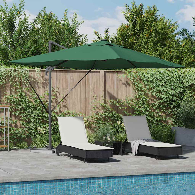 Afbeelding laden in galerijviewer, Vidaxl parasol groen 352 x 251 x 265 cm polyester en aluminium
