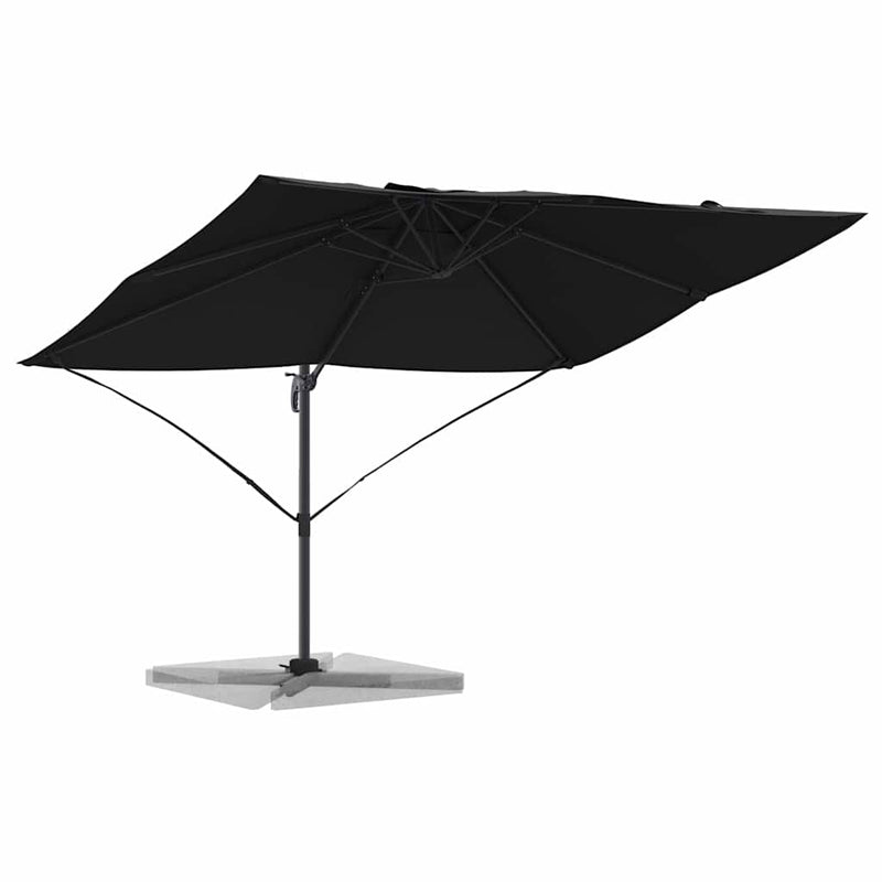 Afbeelding laden in galerijviewer, Vidaxl parasol 351 x 250 x 260 cm polyester en aluminium zwart
