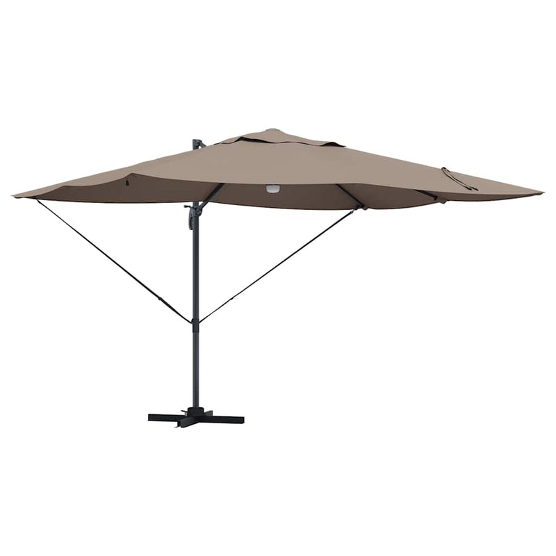 Afbeelding laden in galerijviewer, Vidaxl parasol 351 x 250 x 253 cm polyester en aluminium taupe
