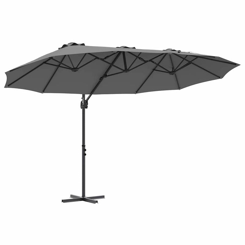Afbeelding laden in galerijviewer, Vidaxl parasol antraciet 372 x 198 x 243 cm polyester en aluminium
