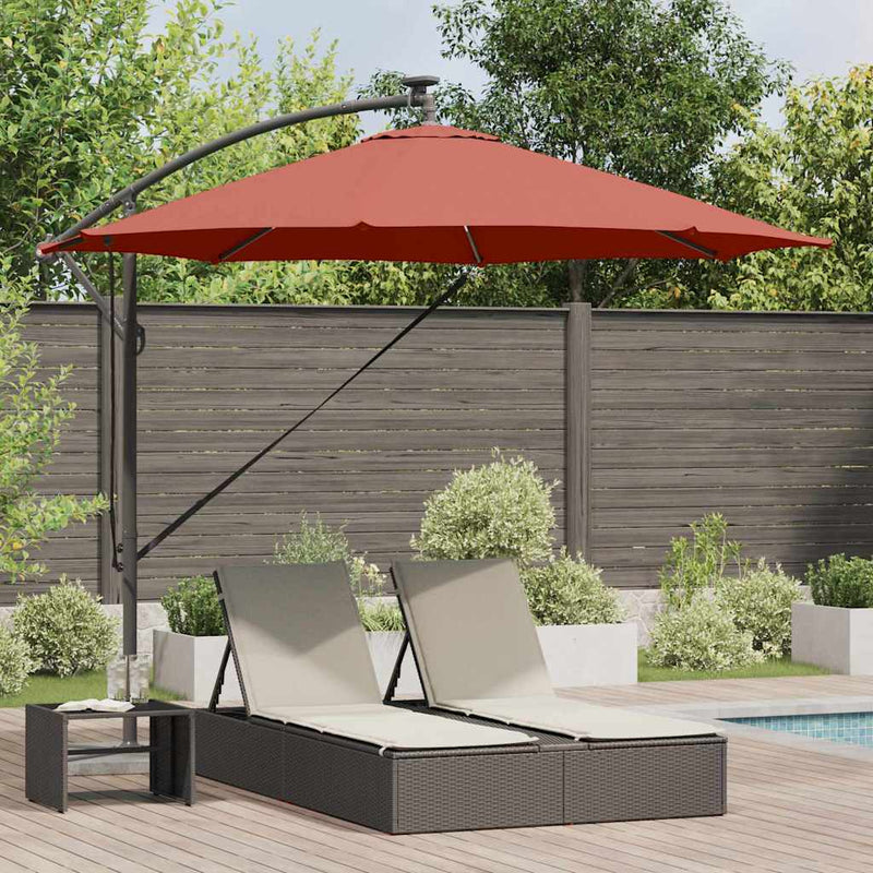Afbeelding laden in galerijviewer, Vidaxl parasol 294 x 294 x 248 cm polyester en aluminium terracotta
