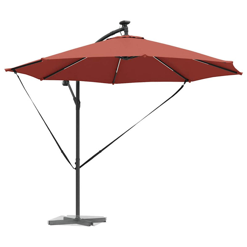 Afbeelding laden in galerijviewer, Vidaxl parasol 294 x 294 x 248 cm polyester en aluminium terracotta
