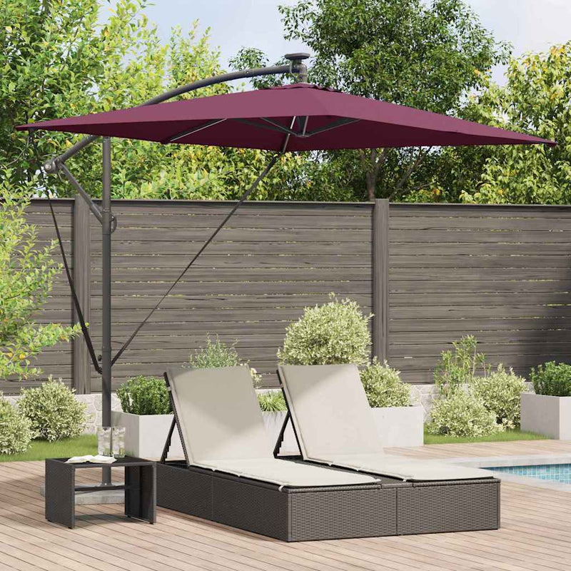Afbeelding laden in galerijviewer, Vidaxl parasol 294 x 200 x 270 cm polyester en aluminium bordeaux rood
