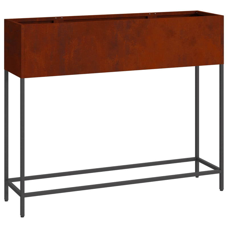 Afbeelding laden in galerijviewer, Vidaxl verhoogde tuin plantbak roestig 100 x 26 x 82 cm cortenstaal
