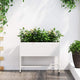 Vidaxl verhoogde tuin plantbak wit 60 x 26 x 45 cm staal