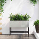 Vidaxl verhoogde tuin plantbak zilver 60 x 26 x 45 cm roestvrij staal