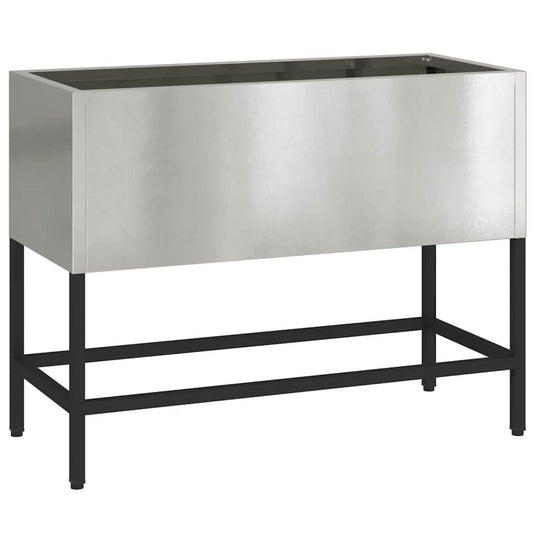 Vidaxl verhoogde tuin plantbak zilver 60 x 26 x 45 cm roestvrij staal