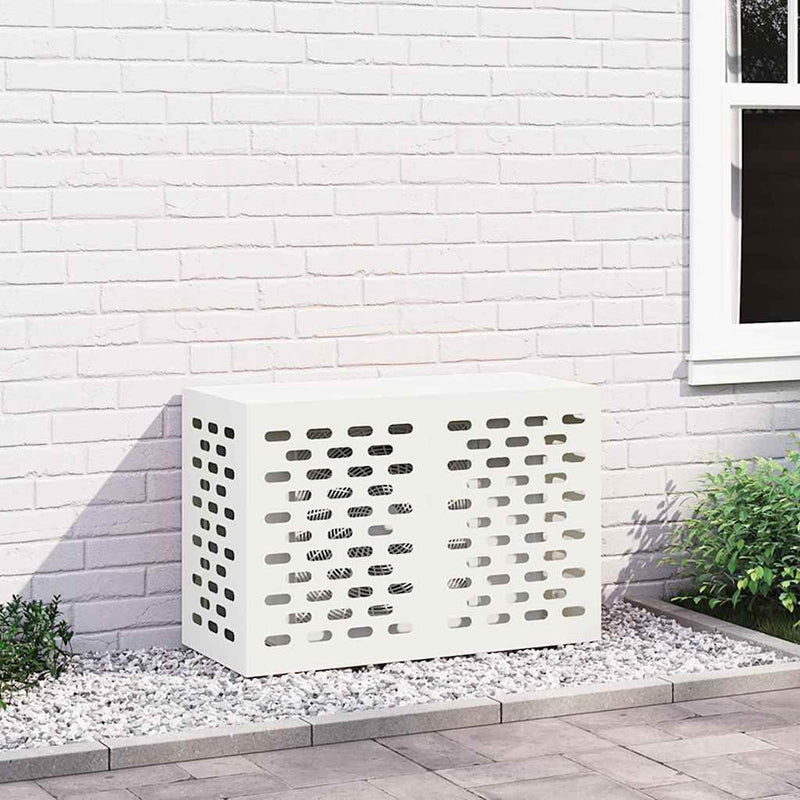 Afbeelding laden in galerijviewer, Vidaxl airconditioner hoes wit 90 x 40 x 60 cm staal
