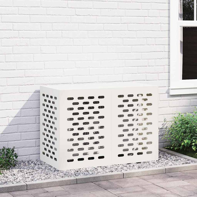 Afbeelding laden in galerijviewer, Vidaxl airconditioner hoes wit 100 x 50 x 70 cm staal
