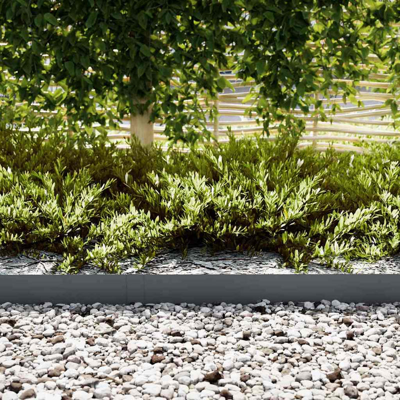 Afbeelding laden in galerijviewer, Vidaxl tuinrand 20 pcs antraciet 100 x 0.05 x 20 cm koudgewalst staal
