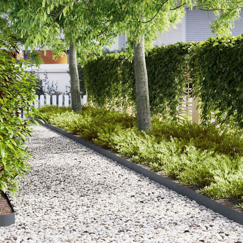 Afbeelding laden in galerijviewer, Vidaxl tuinrand 20 pcs antraciet 100 x 0.05 x 20 cm koudgewalst staal
