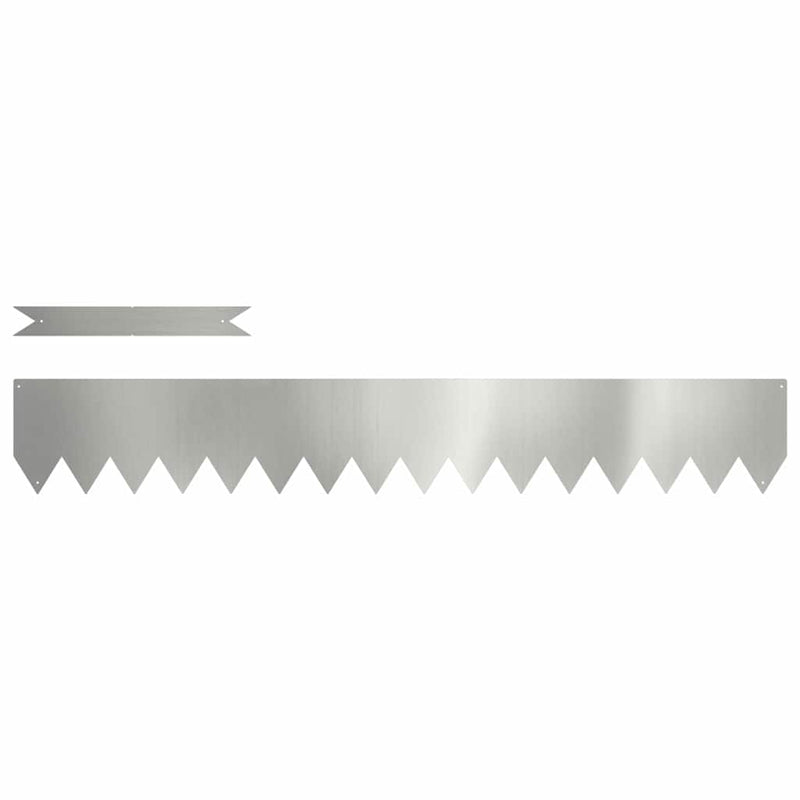 Afbeelding laden in galerijviewer, Vidaxl tuinrand 30 pcs zilver 100 x 0.05 x 20 cm gegalvaniseerd staal
