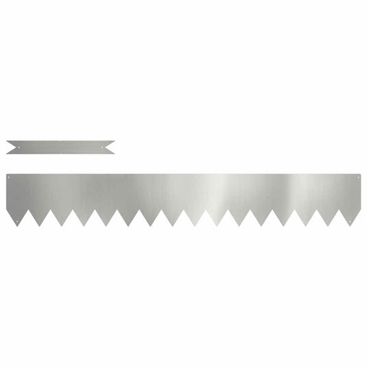 Vidaxl tuinrand 30 pcs zilver 100 x 0.05 x 20 cm gegalvaniseerd staal
