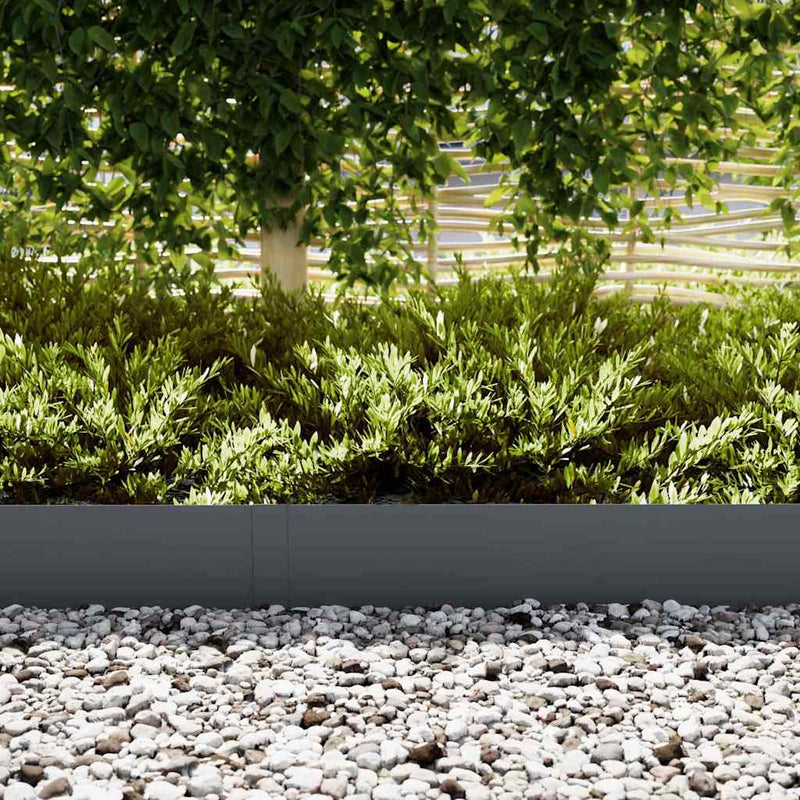 Afbeelding laden in galerijviewer, Vidaxl tuinrand 20 pcs antraciet 100 x 0.05 x 20 cm koudgewalst staal
