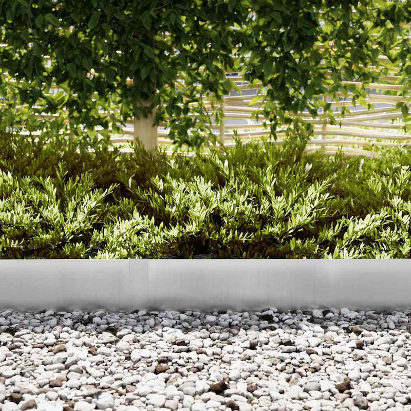 Afbeelding laden in galerijviewer, Vidaxl tuinrand 20 pcs zilver 100 x 0.05 x 20 cm gegalvaniseerd staal
