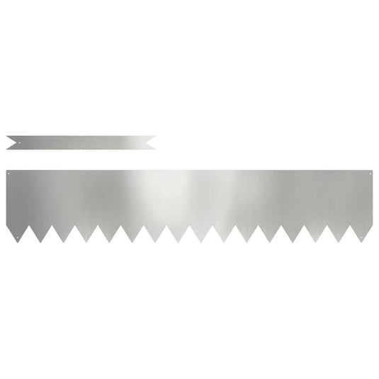 Vidaxl tuinrand 20 pcs zilver 100 x 0.05 x 20 cm gegalvaniseerd staal