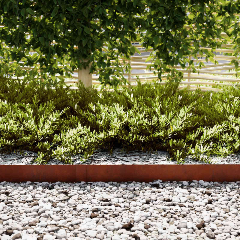 Afbeelding laden in galerijviewer, Vidaxl tuinrand 30 pcs bruin 100 x 0.05 x 20 cm cortenstaal

