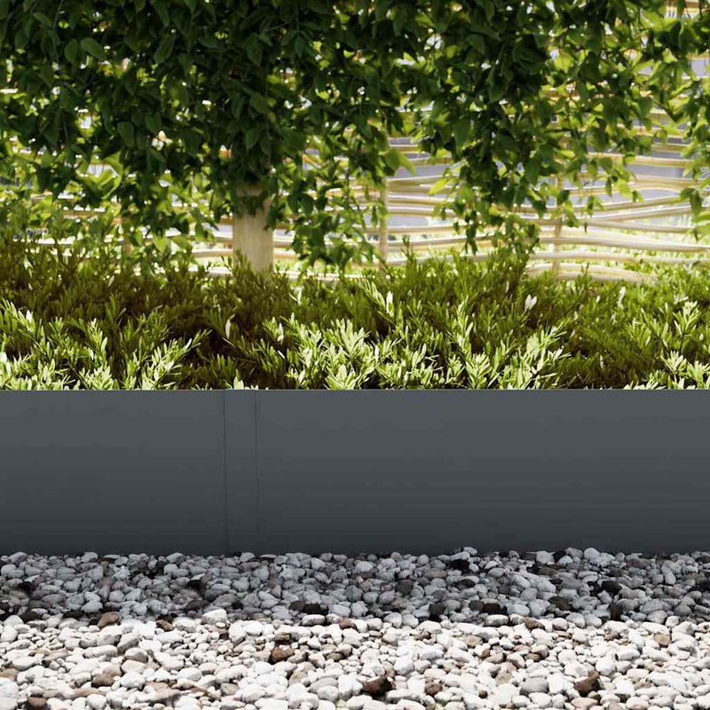 Afbeelding laden in galerijviewer, Vidaxl tuinrand 20 pcs antraciet 100 x 0.05 x 20 cm koudgewalst staal
