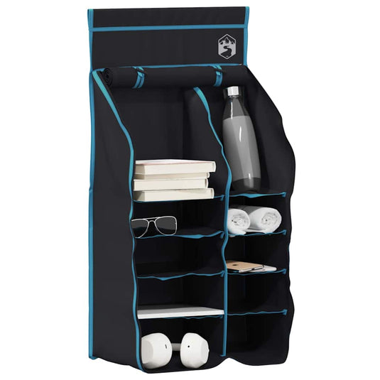 Vidaxl hangende tent organizer 10 vakken zwart 40,5 x 25 x 80 cm