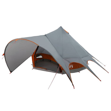 Vidaxl teepee tent met dak grijs en oranje 600 x 600 x 347 cm
