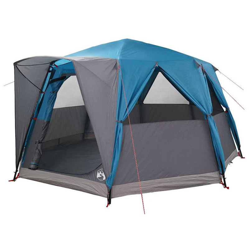Afbeelding laden in galerijviewer, Vidaxl huisje tent met dak met opslag blauw 425 x 396 x 222 cm
