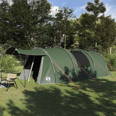 Vidaxl tunneltent met dak met opslag groen en wit 740 x 370 x 220 cm