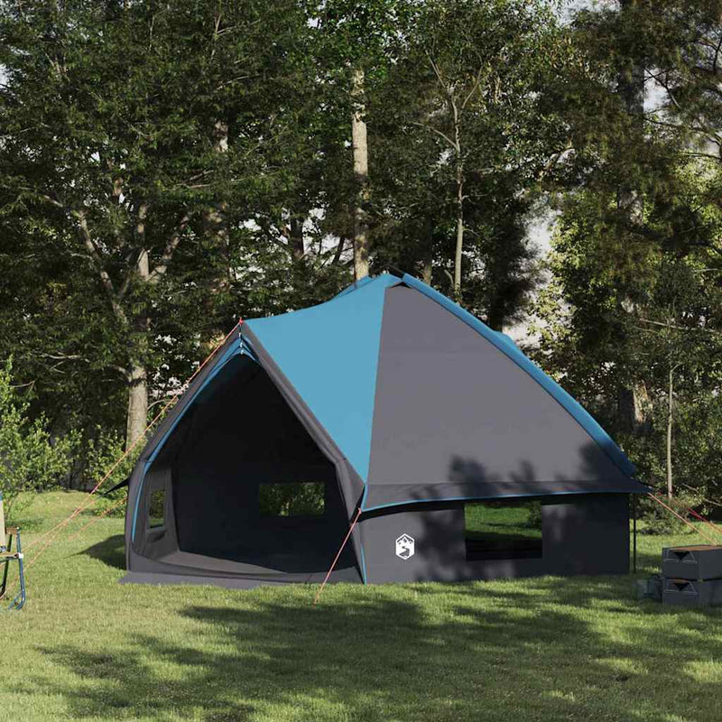 Afbeelding laden in galerijviewer, Vidaxl teepee tent met dak blauw en grijs 490 x 410 x 210 cm

