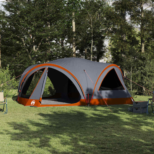 Vidaxl gezinstent met dak grijs en oranje 460 x 430 x 214 cm