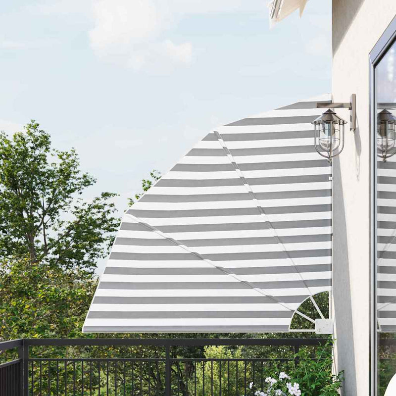 Afbeelding laden in galerijviewer, Vidaxl balkon privacy scherm antraciet en wit 140 x 140 cm polyester
