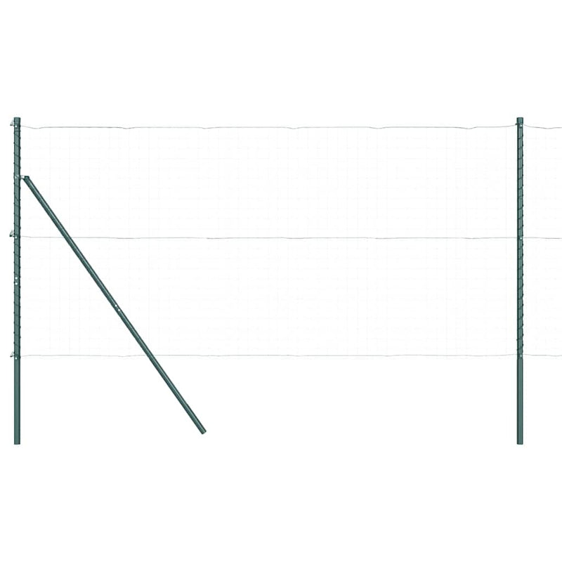 Afbeelding laden in galerijviewer, Vidaxl afrasteringspaal 7 pcs groen staal
