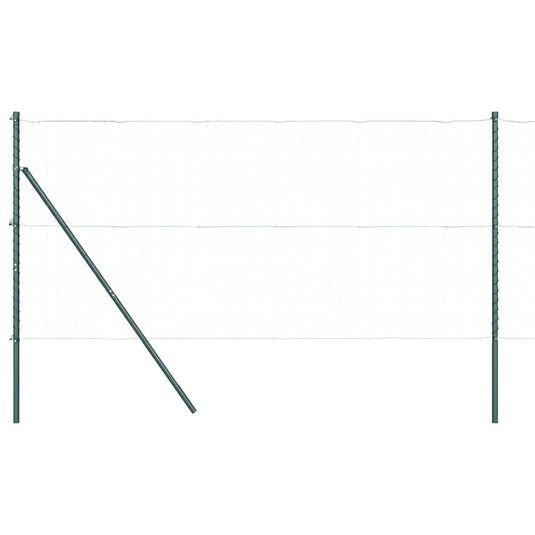 Vidaxl afrasteringspaal 7 pcs groen staal