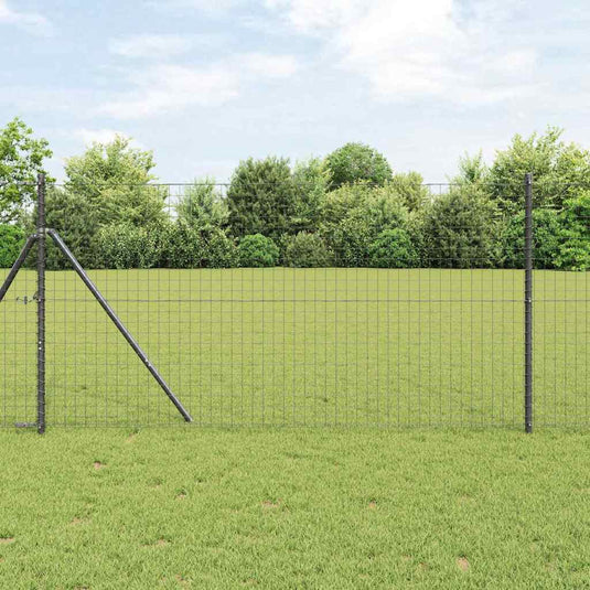 Vidaxl afrasteringspaal 13 pcs grijs staal