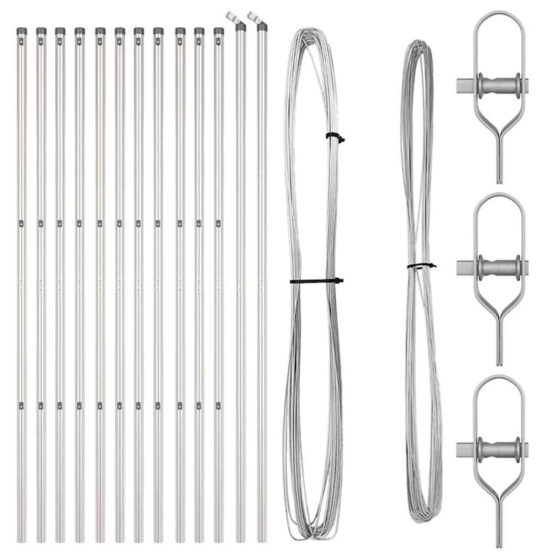 Afbeelding laden in galerijviewer, Vidaxl afrasteringspaal 13 pcs zilver staal
