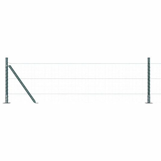 Vidaxl afrasteringspaal 13 pcs groen staal