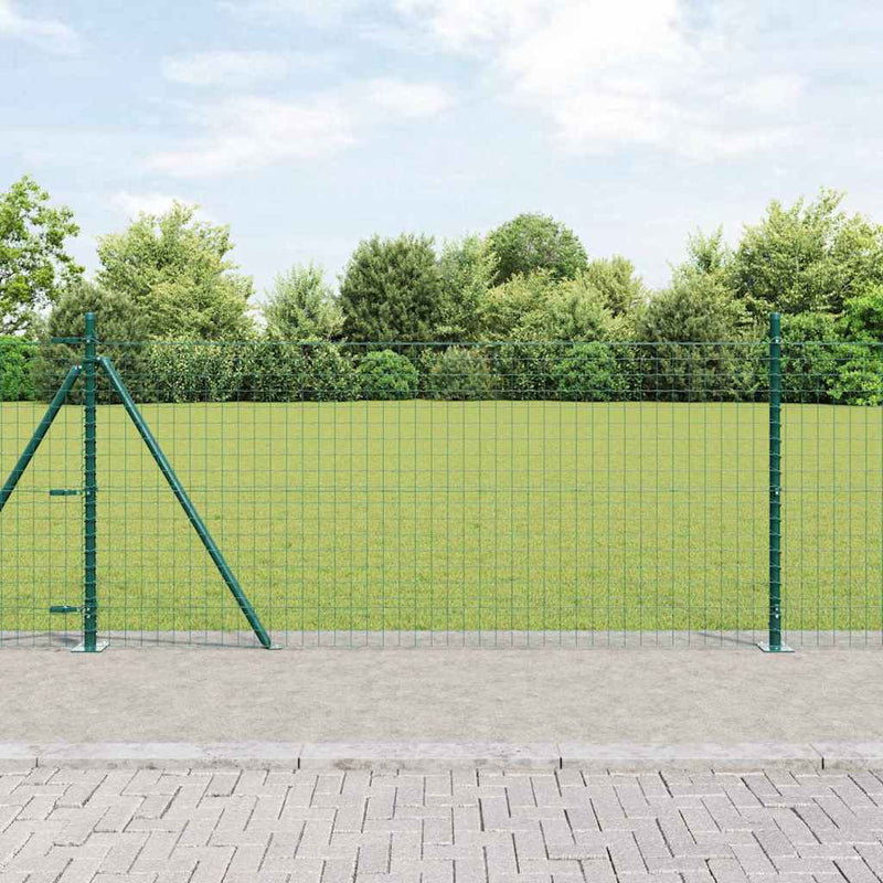 Afbeelding laden in galerijviewer, Vidaxl afrasteringspaal 13 pcs groen staal
