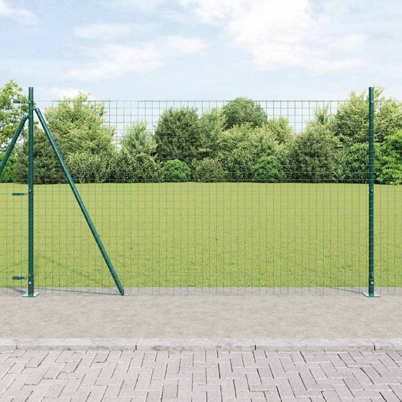 Afbeelding laden in galerijviewer, Vidaxl afrasteringspaal 13 pcs groen staal
