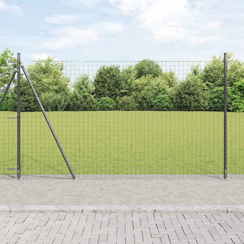 Afbeelding laden in galerijviewer, Vidaxl afrasteringspaal 13 pcs grijs staal
