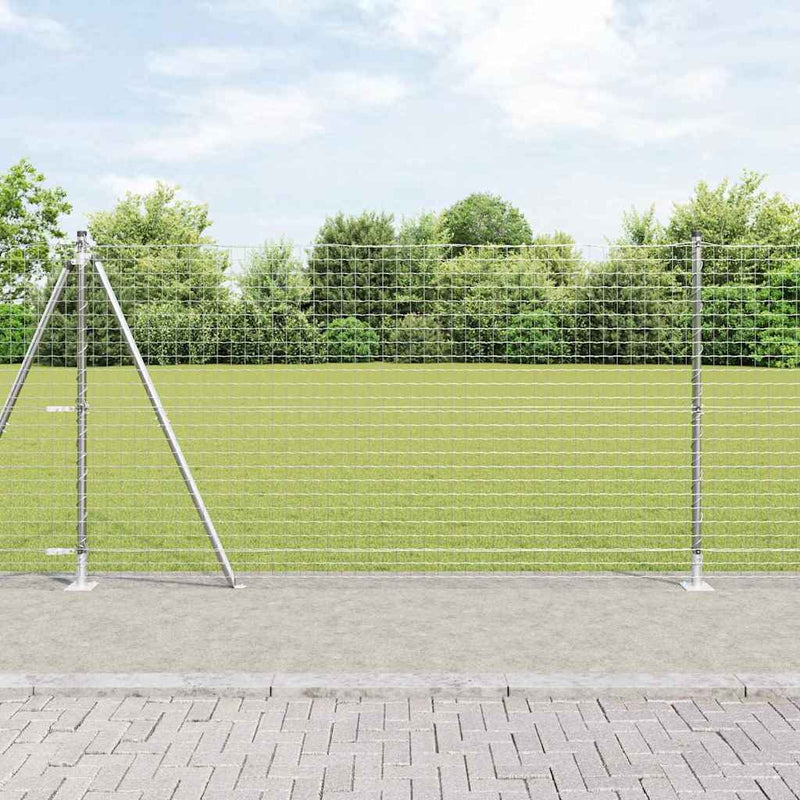 Afbeelding laden in galerijviewer, Vidaxl afrasteringspaal 13 pcs zilver staal
