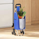 Vidaxl winkel trolley blauw 39,5 x 33 x 93 cm oxford stof